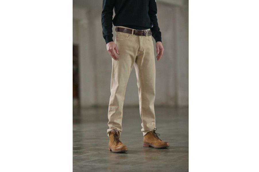 Canvas Pants | Freeman T Porter Melvin Bulko Straight Jeans Man, Pepper