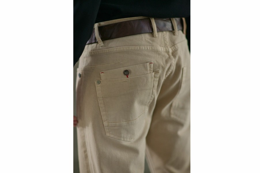 Canvas Pants | Freeman T Porter Melvin Bulko Straight Jeans Man, Pepper