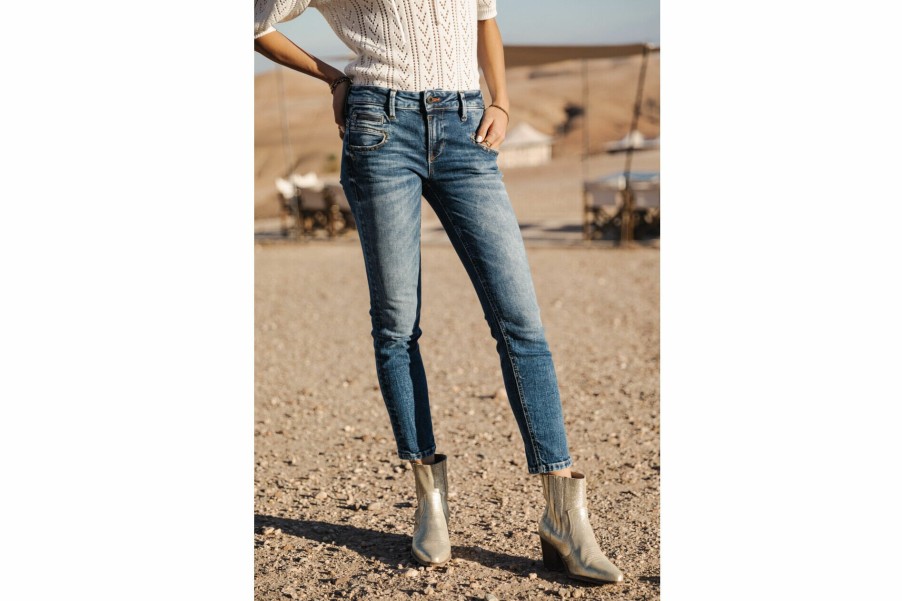 Skinny | Freeman T Porter Alexa Cropped Skinny Jeans Woman, Saopolo Med