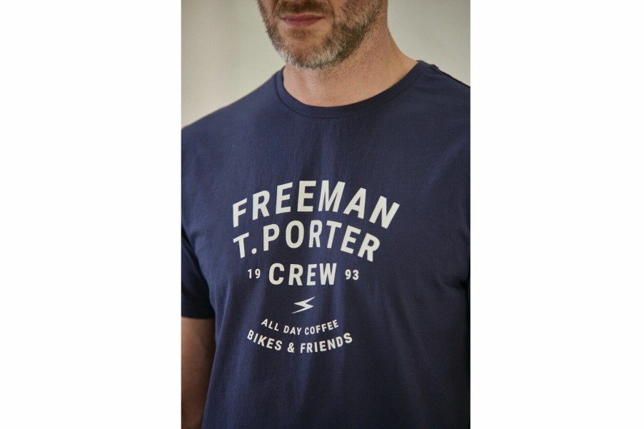 T-Shirts & Polo Shirts | Freeman T Porter Ivander Crew Short Sleeve T-Shirt Man, Anthra