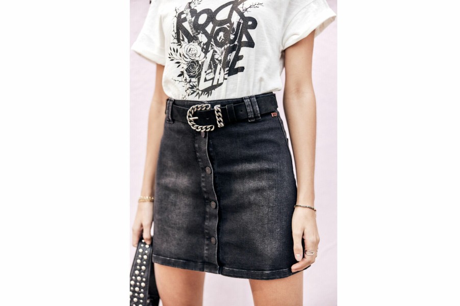 Dresses & Skirts | Freeman T Porter Azalie Short Denim Skirt Woman, Bosilla