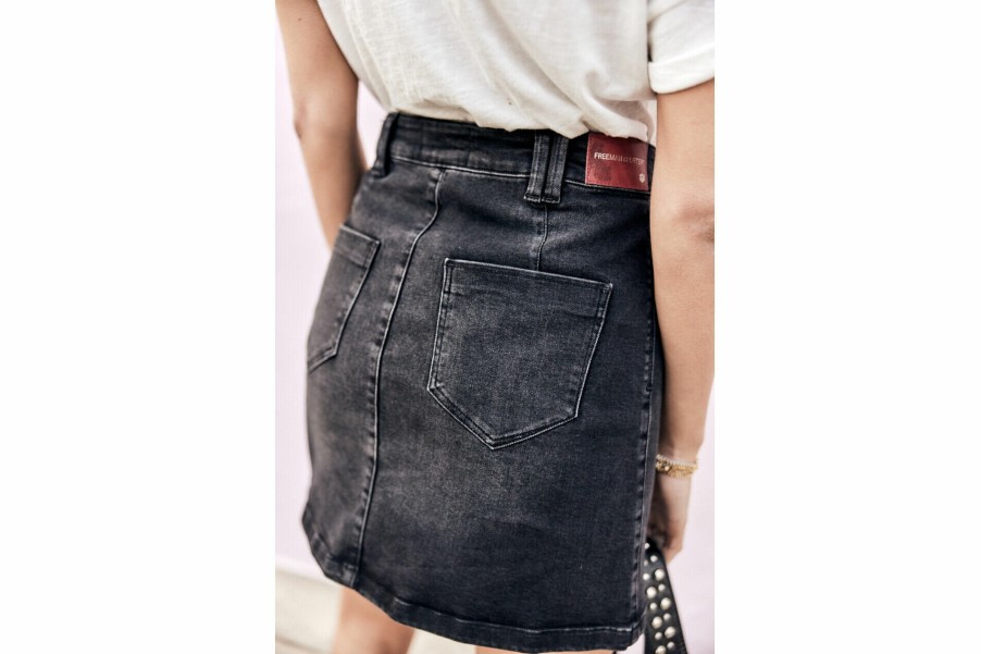 Dresses & Skirts | Freeman T Porter Azalie Short Denim Skirt Woman, Bosilla