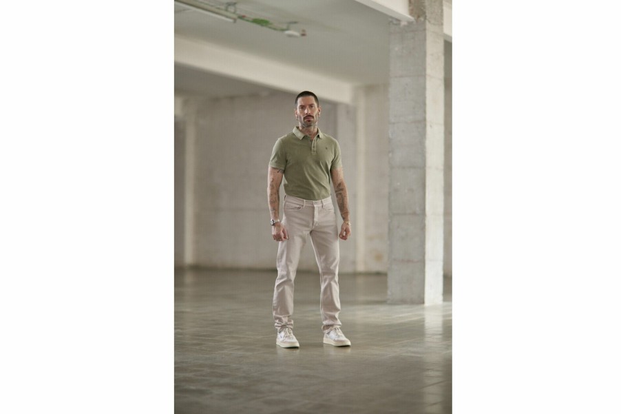 Canvas Pants | Freeman T Porter Jimmy California Straight-Fitting Jeans Man, Simply Taupe