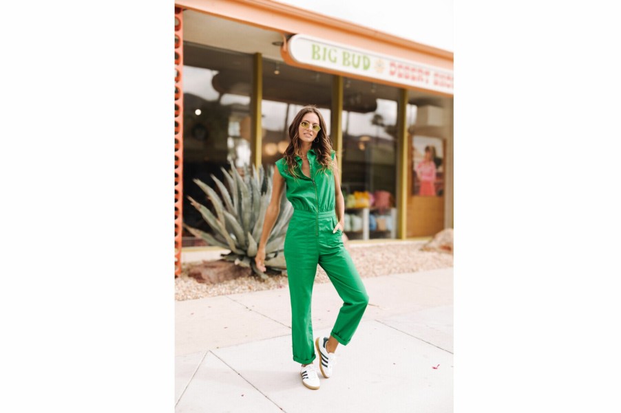 Jumpsuits & Overalls | Freeman T Porter Martha Calvi Sleeveless Jumpsuit Woman, Jolly Green