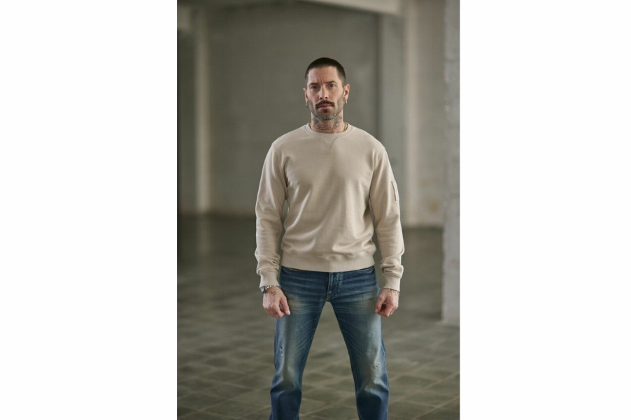 Knitwear & Sweatshirts | Freeman T Porter Baton Snug Straight Sweatshirt Man, Overcast