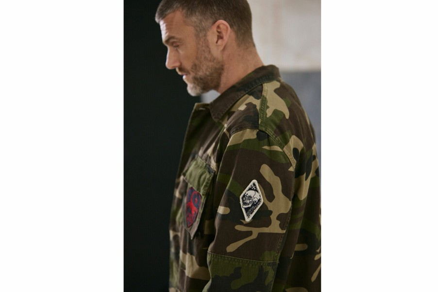 Jackets | Freeman T Porter Marshal Camou Printed Jacket Man, Military Camou