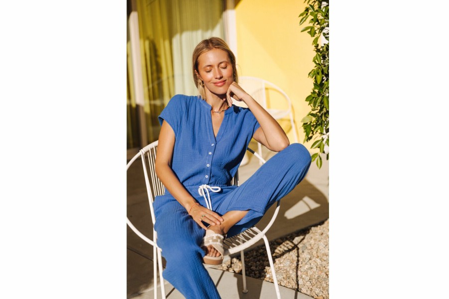 Jumpsuits & Overalls | Freeman T Porter Krisiana Relaxed-Fit Jumpsuit Woman, Dazzling Blue