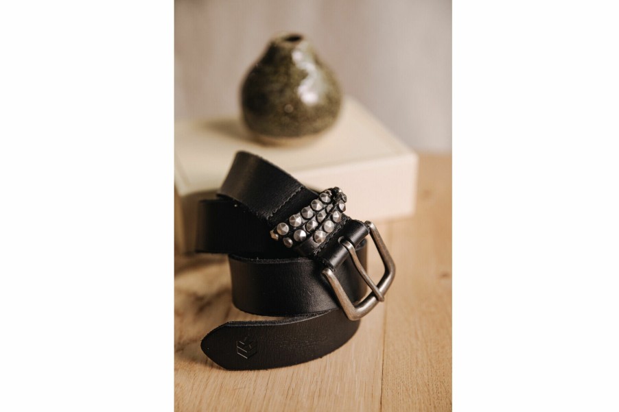 Belts | Freeman T Porter Annabelle Leather Belt Woman, Black