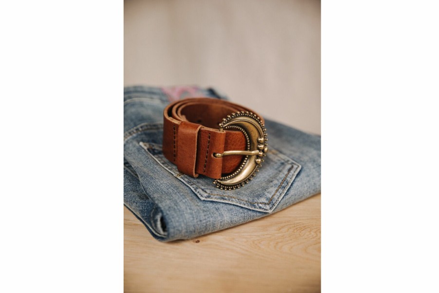 Belts | Freeman T Porter Lenya Leather Belt Woman, Cognac