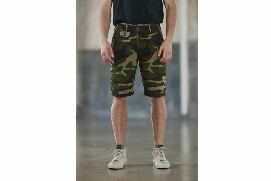 Shorts | Freeman T Porter Wakero Straight Shorts Man, Military Camou