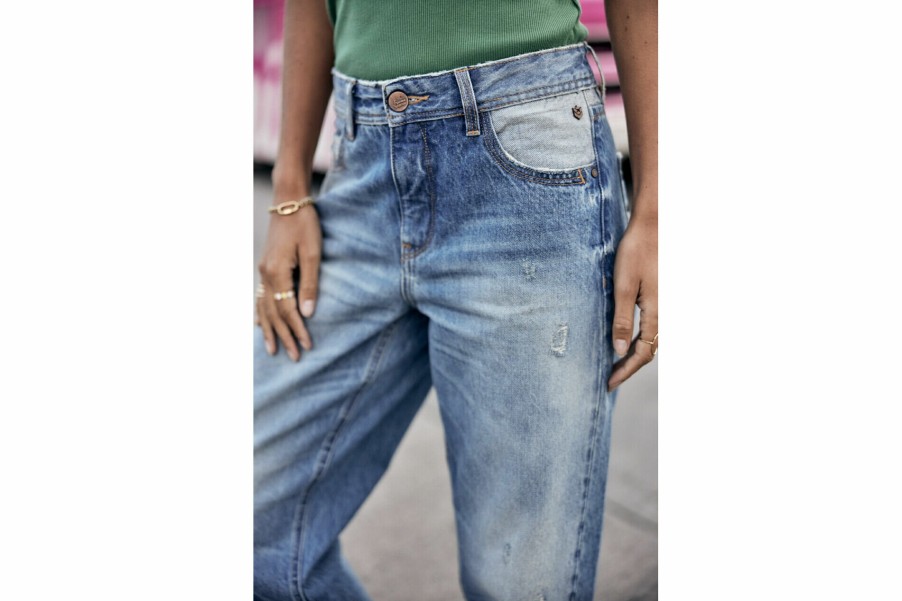 High Waist | Freeman T Porter Maeva Boyfriend Jeans Woman, Sister