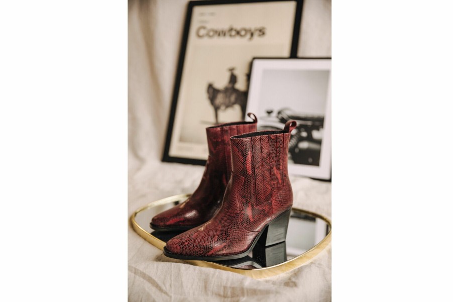 Shoes | Freeman T Porter Teresa Phyton Boots Woman, Bordeaux