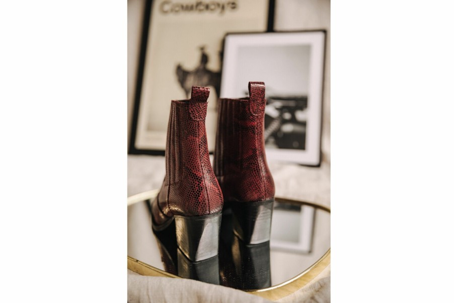 Shoes | Freeman T Porter Teresa Phyton Boots Woman, Bordeaux