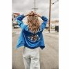 Jackets & Blazers | Freeman T Porter Troopie Snake Embroidered Satin Bomber Woman, Electric Blue