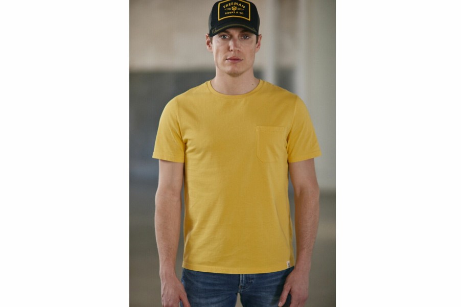 T-Shirts & Polo Shirts | Freeman T Porter Flavio Illinois Short Sleeve Shirt Man, Old Gold