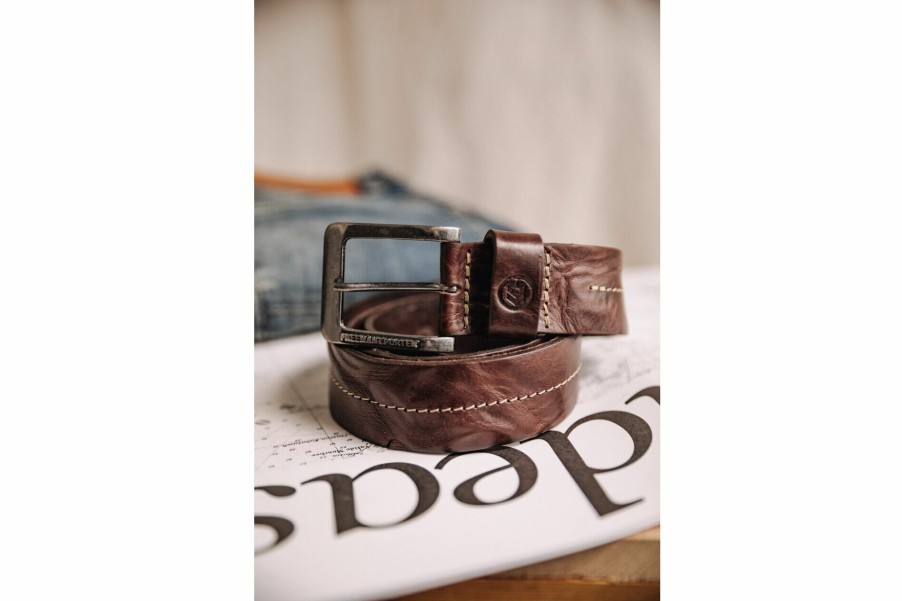 Belts | Freeman T Porter Tibby Leather Belt Man, Brown