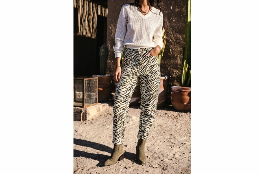 High Waist | Freeman T Porter Edita Wildino Printed Pants Woman, Original