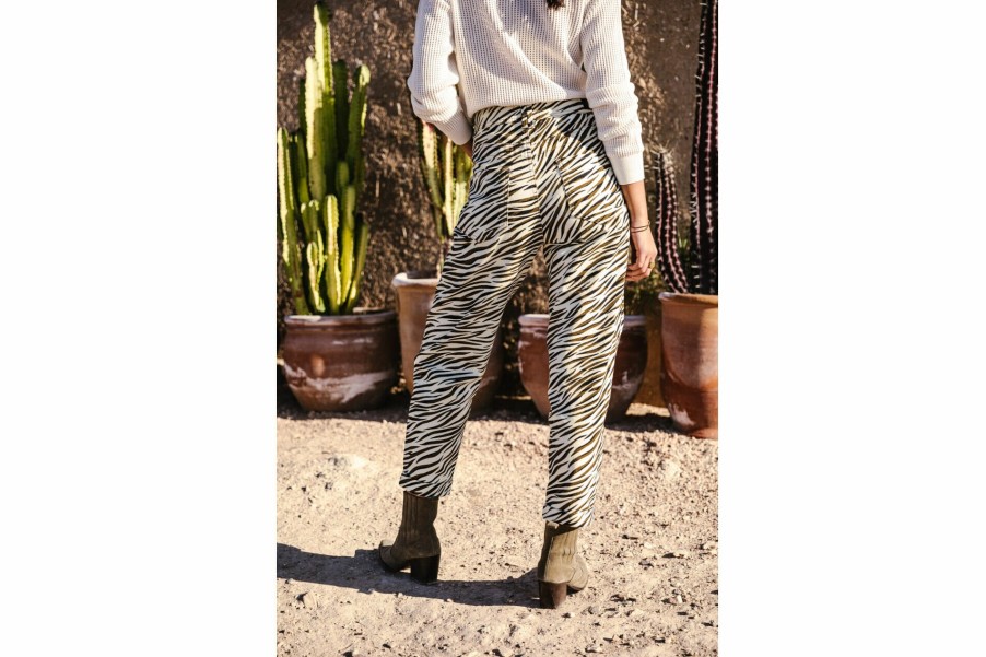 High Waist | Freeman T Porter Edita Wildino Printed Pants Woman, Original