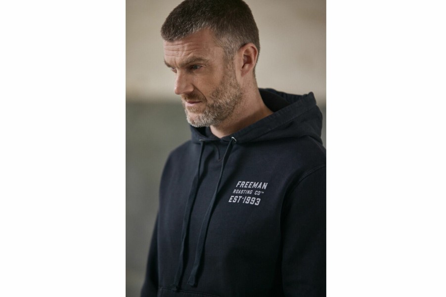 Knitwear & Sweatshirts | Freeman T Porter Nohan Hot Shot Hoodie Sweatshirt Man, Anthra