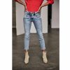 High Waist | Freeman T Porter Anae Skinny Cropped Jeans Woman, Boceano