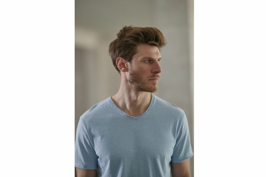 T-Shirts & Polo Shirts | Freeman T Porter Leandro Kansas Slim Fit T-Shirt Man, Blue Sky