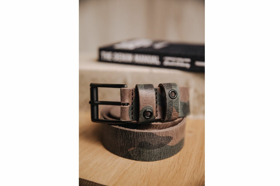 Belts | Freeman T Porter Arsene Leather Belt Man, Camo