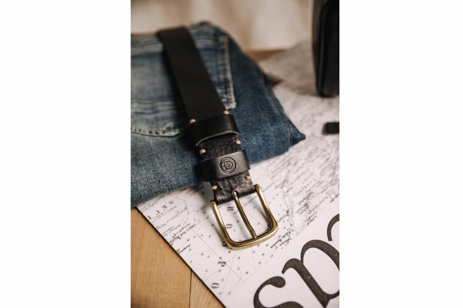 Belts | Freeman T Porter Thanos Leather Belt Man, Black