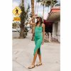 Dresses & Skirts | Freeman T Porter Ribea Rib V-Neck Maxi Dress Woman, Emerald