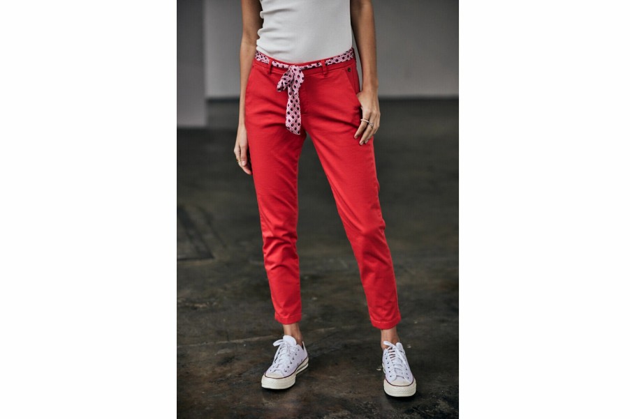 Colored Pants | Freeman T Porter Claudia Felicita Chino Pants Woman, Bittersweet