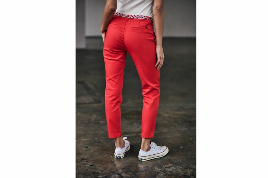 Colored Pants | Freeman T Porter Claudia Felicita Chino Pants Woman, Bittersweet