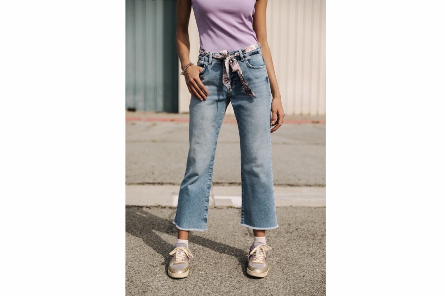 Bootcut | Freeman T Porter Norma Bootcut Cropped Jeans Woman, Palermo Med