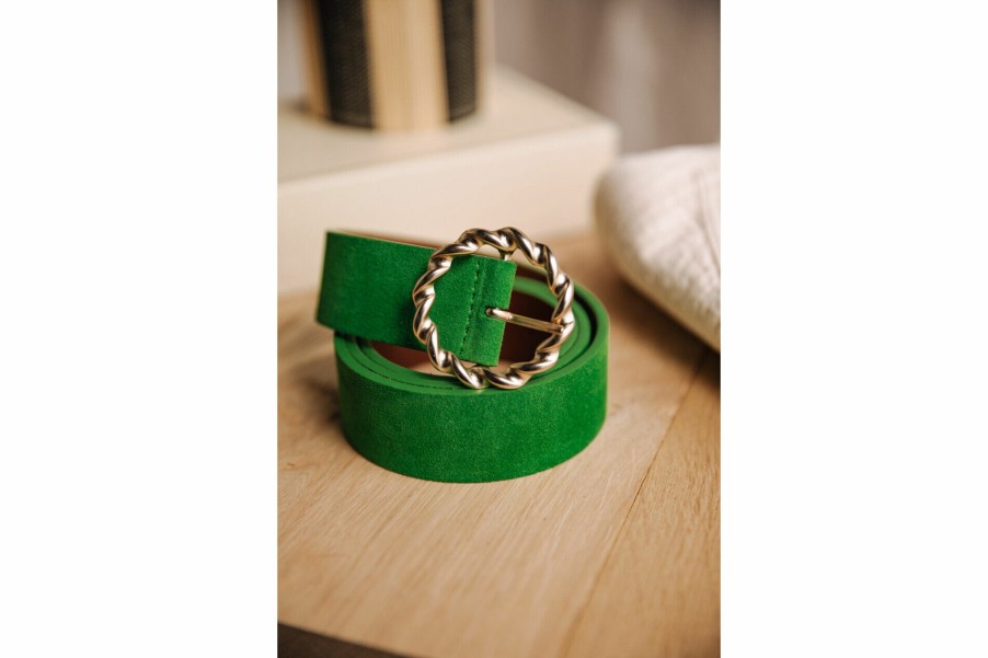 Belts | Freeman T Porter Bossa Leather Belt Woman, Green