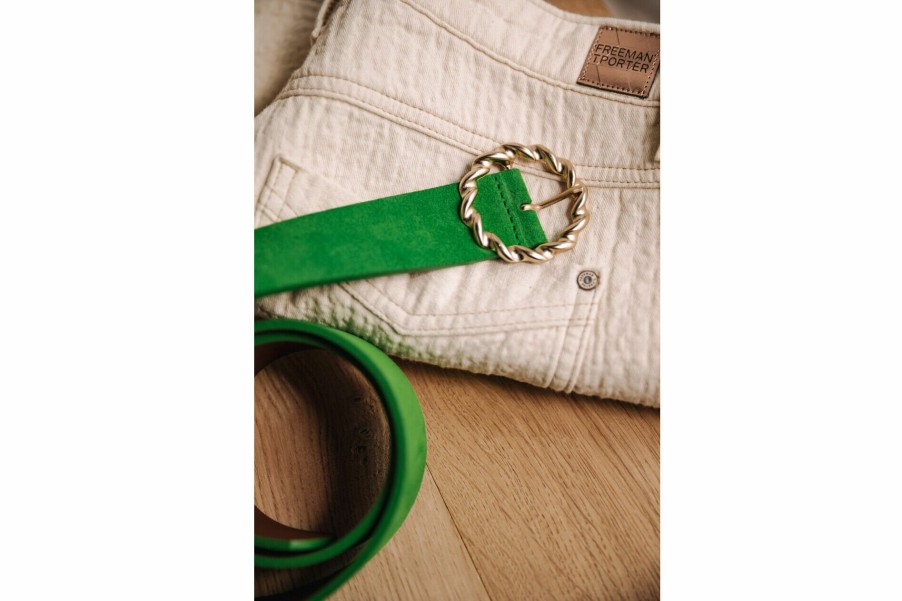 Belts | Freeman T Porter Bossa Leather Belt Woman, Green