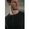 T-Shirts & Polo Shirts | Freeman T Porter Sinbad Henley T-Shirt Man, Black