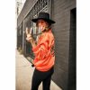 Jackets & Blazers | Freeman T Porter Troopie Snake Embroidered Satin Bomber Woman, Tangerine Tango