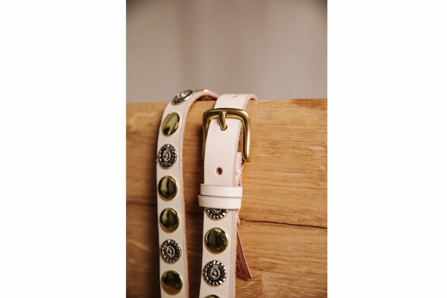 Belts | Freeman T Porter Gertrud Leather Belt Woman, Off White