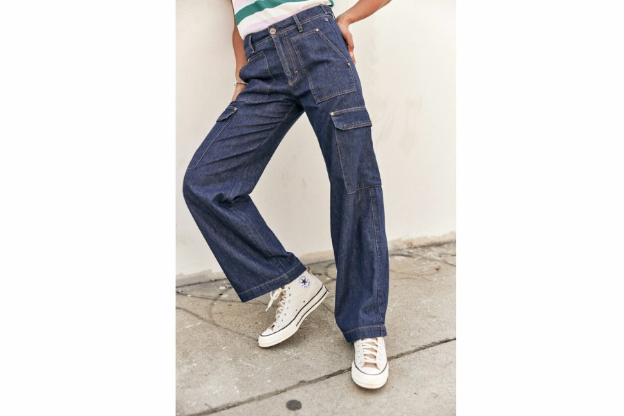 Trends | Freeman T Porter Moxie Wide Leg Jeans Woman, Manzana Dark