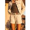 Shorts | Freeman T Porter Calissa Downy Slim Shorts Woman, Antique White