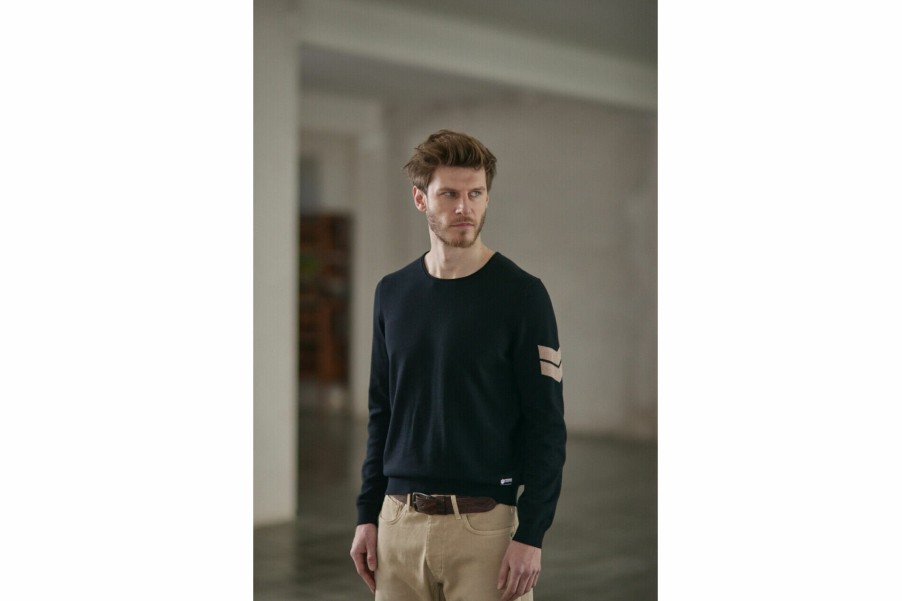 Knitwear & Sweatshirts | Freeman T Porter Sonny Conwy Straight Sweater Man, Black