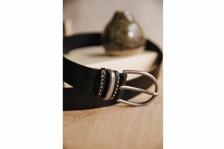 Belts | Freeman T Porter Aja Leather Belt Woman, Black