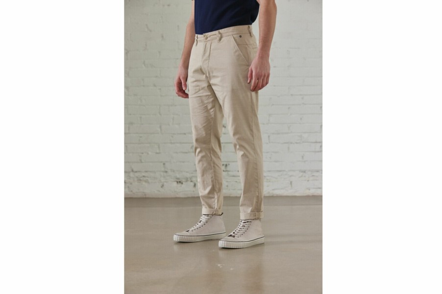 Canvas Pants | Freeman T Porter Bruce Spike Chino Pants Man, Overcast