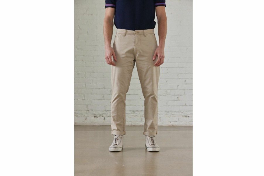 Canvas Pants | Freeman T Porter Bruce Spike Chino Pants Man, Overcast