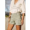 Shorts | Freeman T Porter Alana Calvi Cargo Shorts Woman, Lily Pad