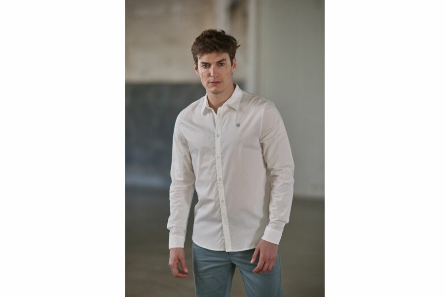 Shirts | Freeman T Porter Yoris Poplin Slim Fit Shirt Man, Bright White