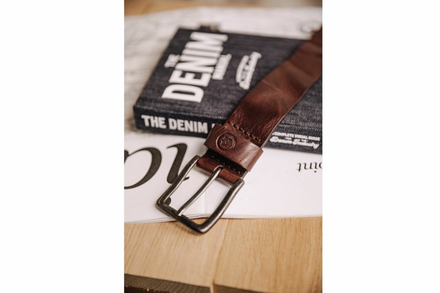 Belts | Freeman T Porter Agust Leather Belt Man, Brown