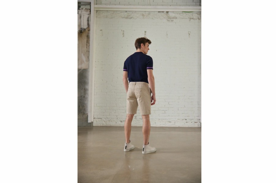 Shorts | Freeman T Porter Gino Short Spike Slim Chino Shorts Man, Overcast