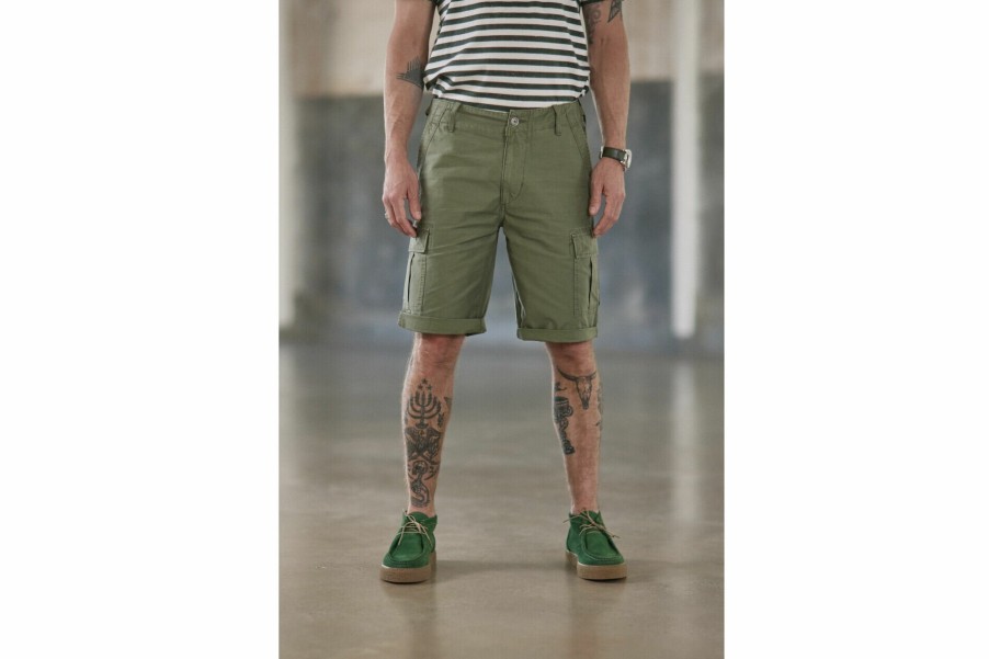 Shorts | Freeman T Porter Oscar Jerrican Straight Cargo Shorts Man, Army Green