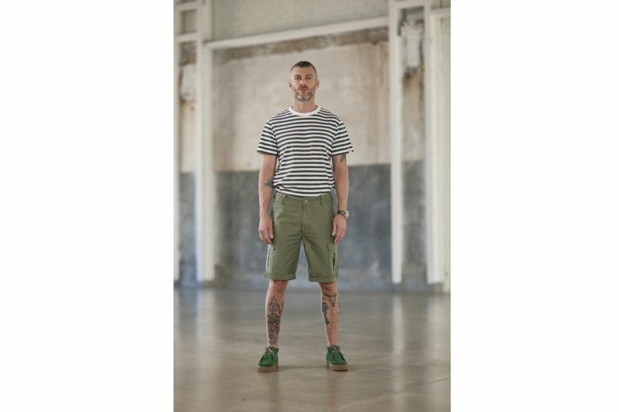 Shorts | Freeman T Porter Oscar Jerrican Straight Cargo Shorts Man, Army Green