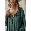 Tops & Shirts | Freeman T Porter Talma Tie & Dye Loose Blouse Long Sleeves Woman, Mallard Green