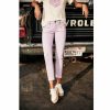 Colored Pants | Freeman T Porter Alexa Cropped New Magic Color Colored Pants Woman, Purple Rose